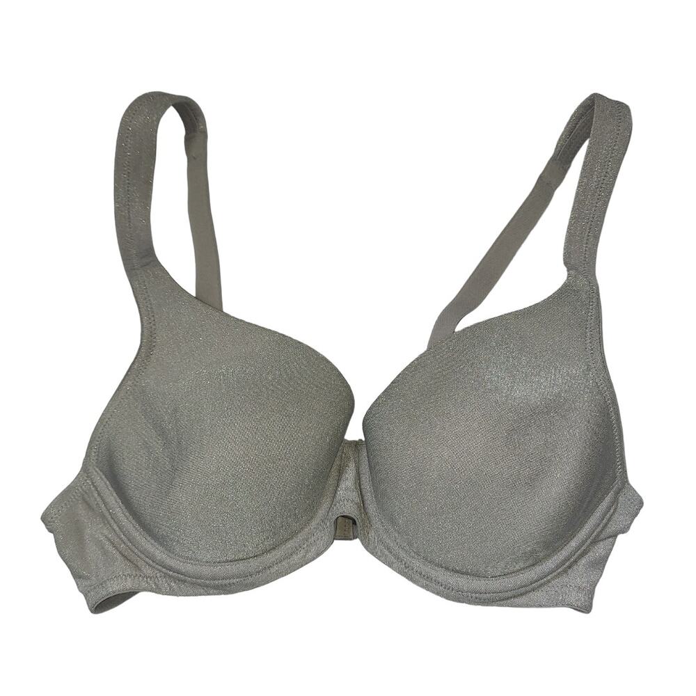 VICTORIA'S SECRET Bra Gray Silver Shimmer Body By Victoria Size 34B